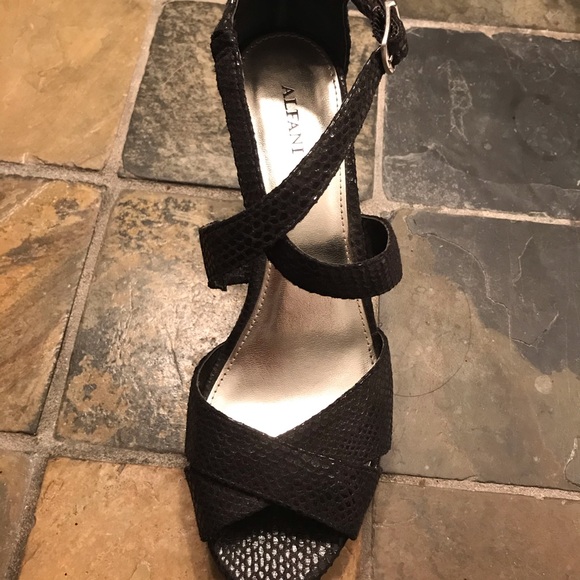 alfani black wedge sandals